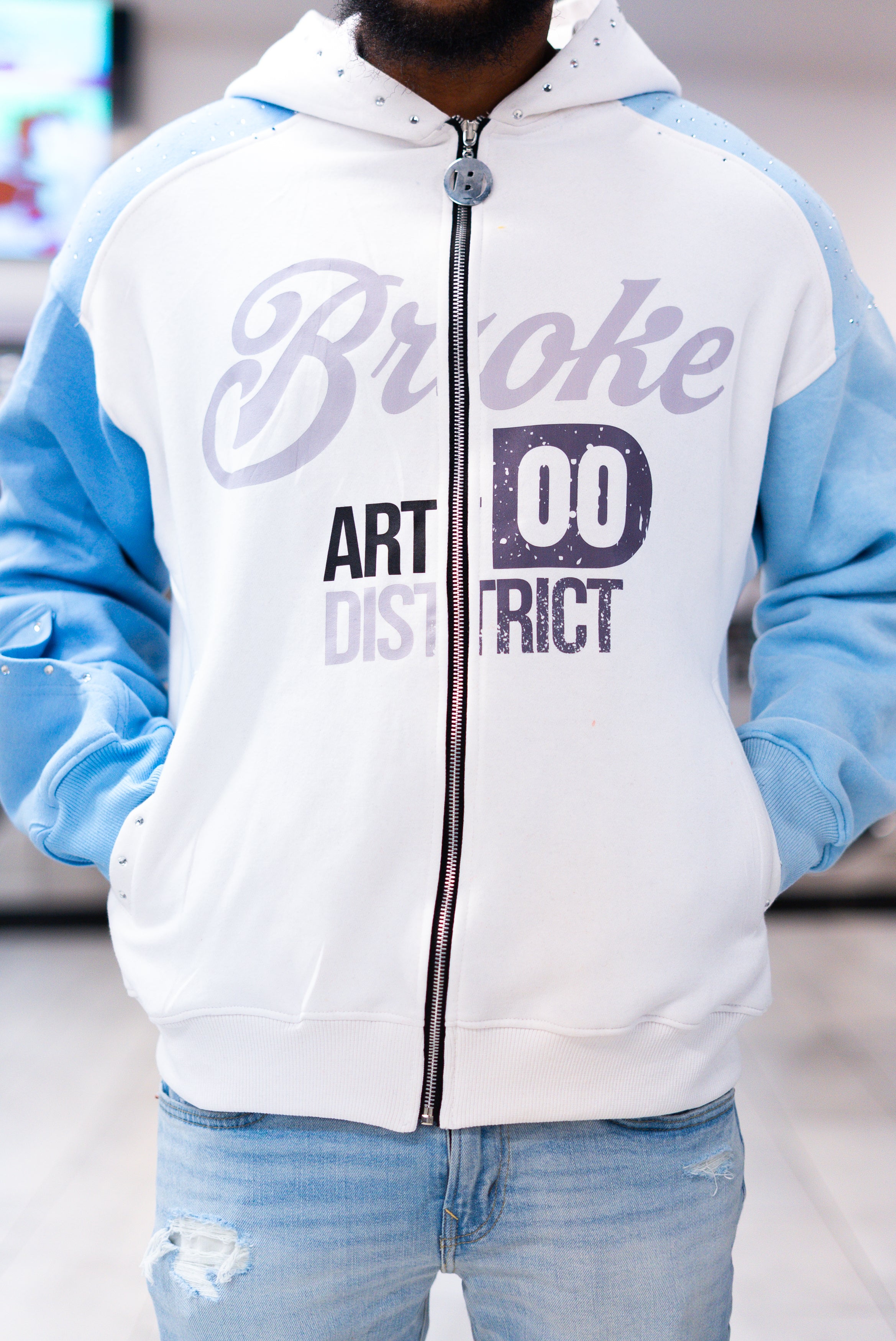 Broke' White Art Basel Hoodie
