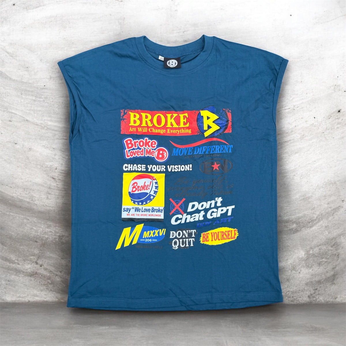 BROKE ‘ NAVY BLUE SLEEVELESS