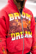 Broke' Red Tiger Hoodie