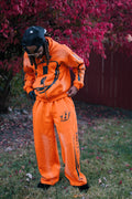 Broke' Orange Flare Jumpsuit