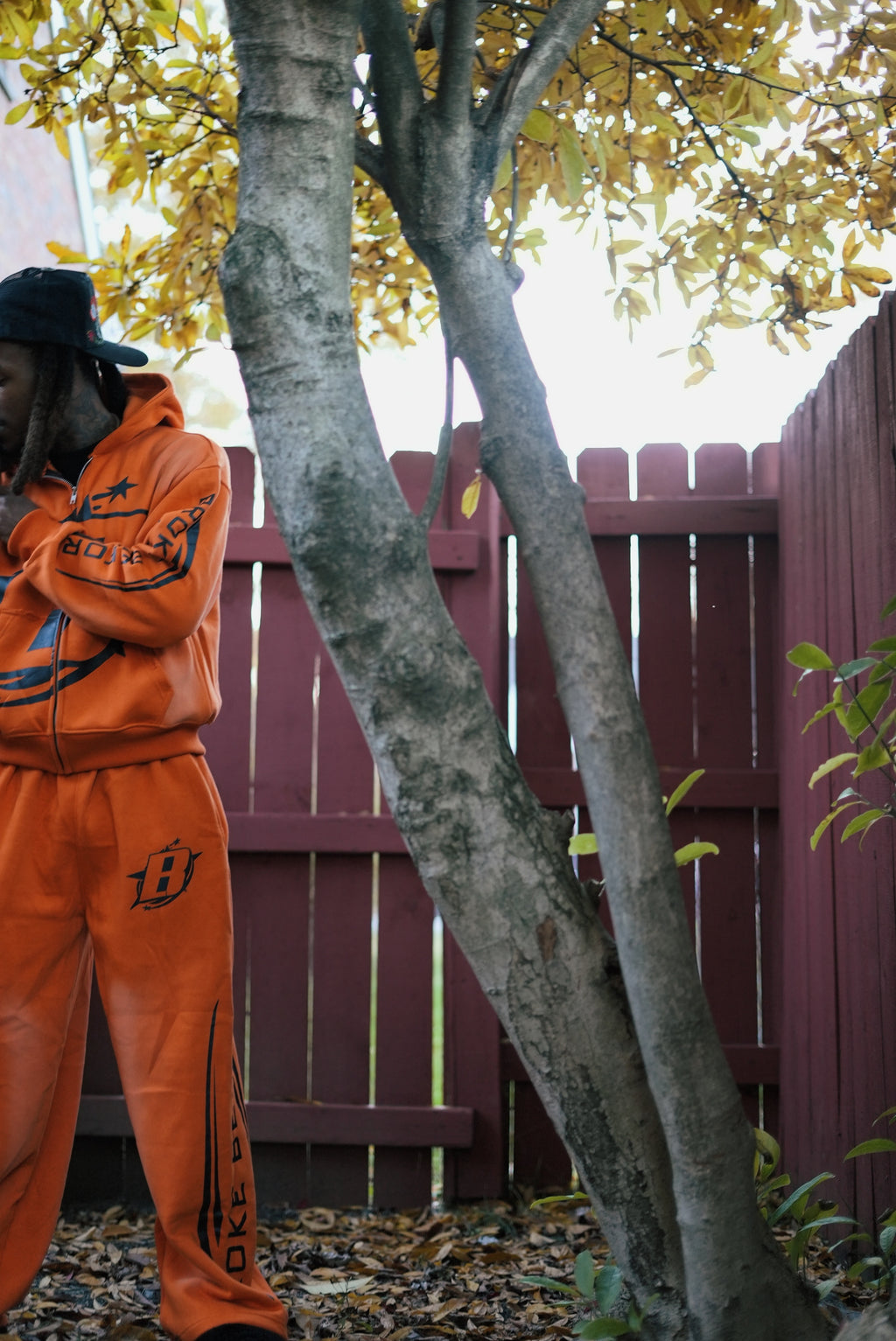 Broke' Orange Flare Jumpsuit
