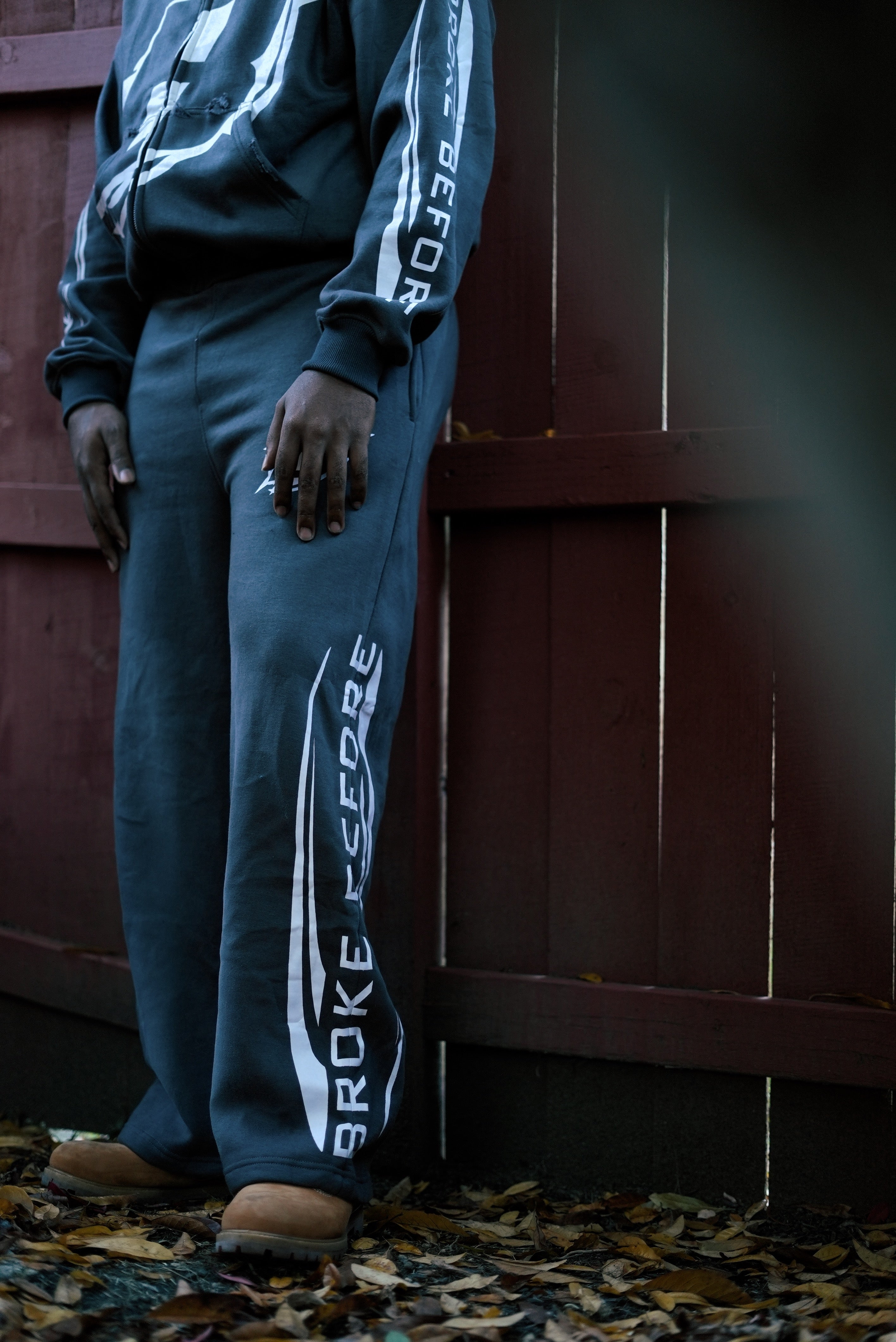 Broke' Grey Flare Jumpsuit